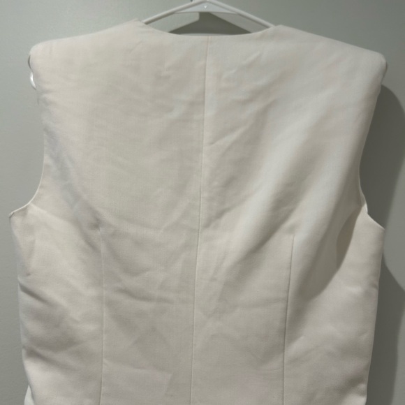 NWOT Zara White Twist Front V-Neck Mini Dress Size M - Picture 8 of 9